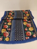 FULAR PLASTRON MĘSKI SZALIK JEDWABNY ANGIELSKI- WZÓR KWIATY