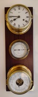 Piękna stacja pogodowa zegar okrętowy, hydrometr, barometr termometr Schatz