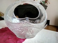 Kryształowy szklany kosz