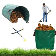 WOREK KOSZ OGRODOWY 500L NA LIŚCIE TRAWĘ I ODPADY MOCNY SKŁADANY Z UCHWYTEM