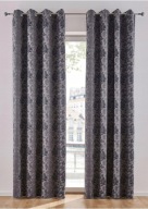 Zasłona zaciemniająca termiczna kólka przelotki szeroka szary 225x270 cm