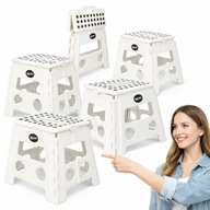 TABORET SKŁADANY STOŁEK EASYFORM 32CM 150KG ANTYPOŚLIZGOWY BIAŁY WYTRZYMAŁY