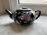 Dzbanek do herbaty ozdobny z pokrywką wzór kwiatowy z Chin vintage
