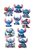 WYDRUK CUKROWY OPŁATEK NA TORT LILO I STICH STITCH + POSTACI+ TEKST palmy