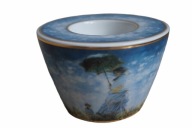 ARTIS ORBIS ŚWIECZNIK C.MONET KOBIETA Z PARASOLKĄ GOEBEL porcelana UNIKAT