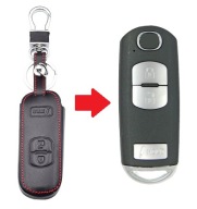 Etui pokrowiec klucz PU skóra Mazda 3 5 6 CX-5 CX-7 CX-9 MX-5 2+1 pr2