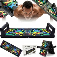 DESKA DO POMPEK + UCHWYTY DO ĆWICZEŃ KLATKI POMPKI PUSH-UP 14w1 MOCNA 150KG