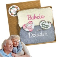 ZESTAW RĘCZNIKÓW Z HAFTEM PREZENT NA DZIEŃ BABCI I DZIADKA DLA DZIADKÓW BOX