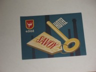 HOTEL SAVOY ŁÓDŹ naklejka z PRL