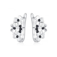 Kolczyki s45 Platerowane Platyną CZ / Spinel – Franko