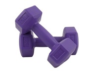 ZESTAW HANTLI BITUMICZNE 2X1KG CIĘŻARKI FITNESS DO ĆWICZEŃ SIŁOWNIA PVC