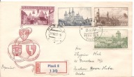 CZECHOSŁOWACJA -koperta FDC - erka obieg 1957 rok do NOWA HUTA