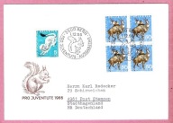 Szwajcaria 1966, FDC czwórka, gronostaj, kozica
