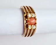 Vintage Pierścionek w złotym tonie AVON z oczkiem