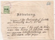RZESZA NIEMIECKA -ABTRETUNG -LANDECK -dokument -1913 rok LĄDEK ZDRÓJ