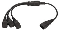 IEC 320 C14 Męski 3 X C13 żeński Splitter Kabel Zasilający 10A 230V PC UPS
