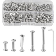 ŚRUBY DO MEBLI M4 ZESTAW 56 SZT ŁĄCZNIKI DO SZAFEK KUCHENNYCH