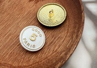 Guziki nawlekane metalowe chanel 5 20 mm 25 mm