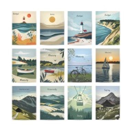 PLAKAT/GRAFIKA BAŁTYK, MAZURY LUB POLSKIE GÓRY, ORYGINALNY, 30x40cm.