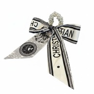 Retro gumka do włosów z kokardką vintage kokarda elastyczna modna