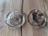 Szklany wisior serce Krosno rękodzieło + gratis