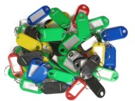 Breloczki Identyfikatory Zawieszki do kluczy z okienkiem na opis 10 szt