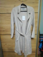 Nowy beżowy płaszcz wełniany 100% Molton rozm. 40