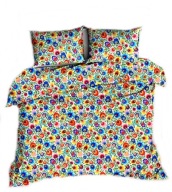 Pościel kora lux 200x220 + 2x70x80 + 2x40x40 guzik K 240-3 Folk biały