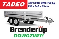 przyczepa Brenderup 3251ST 750kg DMC, 250x142, lekka, koła pod, 2 osie