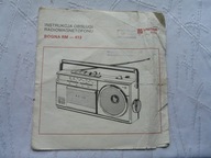 RADIOMAGNETOFON BOGNA RM-413 INSTRUKCJA OBSŁUGI