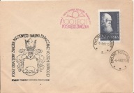 100 LECIE POLSKIEGO ZNACZKA -CHOJNO POZNAŃSKIE-koperta stemple ozdobne 1960