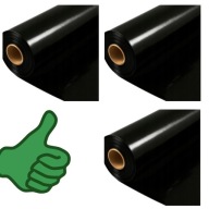 GRUBA FOLIA CZARNA OCHRONNA MEGA TYP 300 BUDOWLANA IZOLACYJNA 4X25M