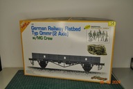 Model Dragon 9114 German Railway Flatbed Typ Ommr 2 zestawy figurek