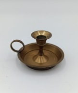 Kaganek, mały świecznik z mosiądzu, vintage, bardzo ładny