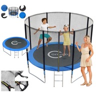 Trampolina ogrodowa z siatką Carruzzo 360 cm FT 12 (365-374 cm) drabinka