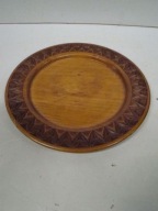 DREWNIANY TALERZ ZAKOPANE 32 cm PAMIATKA PRL