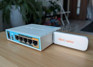 Mikrotik + Huawei > router + modem USB 4G LTE zestaw do internetu mobilnego
