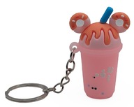 Brelok Do Kluczy Gumowy truskawkowy shake z toffi i donutami bubble tea