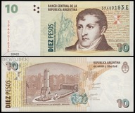 BNA - ARGENTYNA 10 Pesos 1998 E # P348 # Z NAPISEM # XF