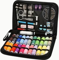 DUŻY ZESTAW DO SZYCIA W ETUI – NICI, IGŁY, AKCESORIA KRAWIECKIE