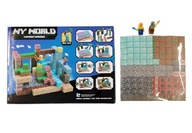 KLOCKI MAGNETYCZNE SZEŚCIANY 220 KLOCKÓW W TYM 2 FIGURKI GIGANT KARTONIK