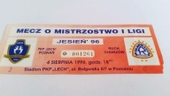 bilet LECH Poznań - RUCH Chorzów 04.08.1996