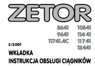 Zetor Forterra 864..11741, 11741.4C, 12441 - wkładka instrukcja obsługi PL