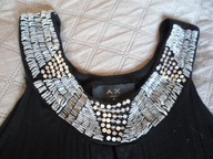 AX Paris czarna maxi z koralikami 44