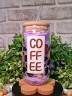 Kubek szklanka 500ml kawa mrożona iced coffee słomka i pokrywka