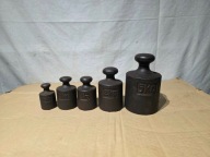 Stare odważniki handlowe - zestaw 0.5-5kg