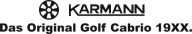 Naklejka Karmann Das Original Golf MK1 Cabrio