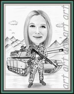 Karykatura na prezent ze zdjęcia na urodziny