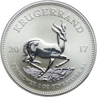 RPA, Krugerrand 2017, 50-lecie emisji, 1 oz Ag999, 10 sztuk