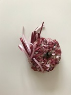 Wianek np. na świeczkę - różowo-fioletowy